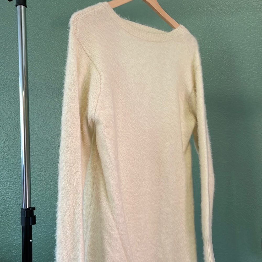 Never worn cream backless sweater dress